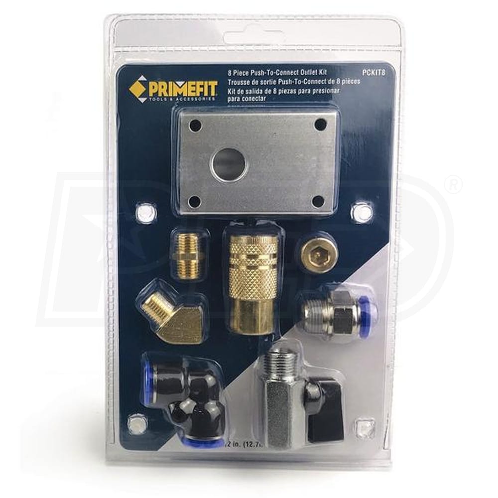 Primefit PCKIT8 Air Push to Connect Deluxe Outlet Kit with 1/4-Inch ...