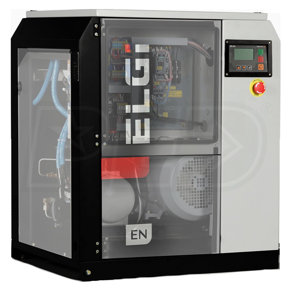 Elgi En04 125 1ph En Series 5 Hp Tankless Rotary Screw Air Compressor 208 230v 1 Phase