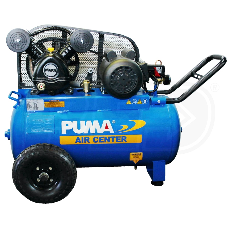 Mannelijkheid Fictief Vooroordeel Puma PK5020 2-HP 20-Gallon Belt Drive Dual-Voltage Cast-Iron Air Compressor