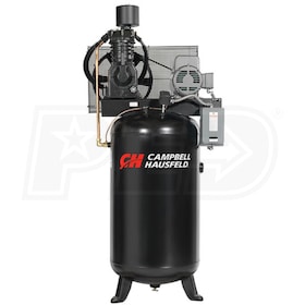 View Campbell Hausfeld 7.5-HP 80-Gallon Two Stage Air Compressor (208V 3-Phase) w/ Starter