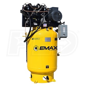 View EMAX Industrial Plus Patented Silent Air 10-HP 120-Gallon Two-Stage Air Compressor (208/230V 1-Phase)