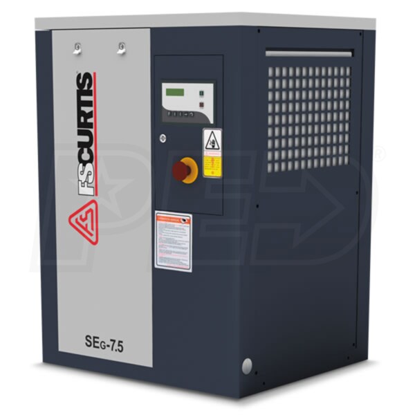 FS-Curtis SEG0746017B 7.5-HP Tankless Rotary Screw Air Compressor 460V ...