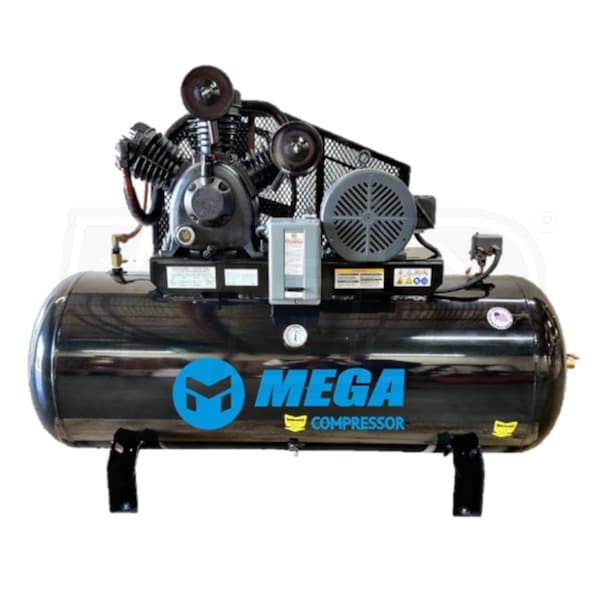 MEGA Compressor MP-10120H3-U460 MEGA Industrial Series 120-Gallon Two-Stage Compressor